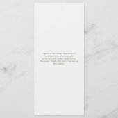 セージグリーンフローラエレガフォーマルントウェディング メニュー (裏面)