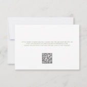 セージグリーンフローラエレガントな結婚式 出欠カード (裏面)