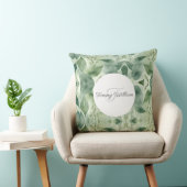 セージグリーンフローラエレガント クッション (椅子)