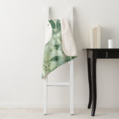 セージグリーンフローラエレガント シェルパブランケット (インサイチュ)