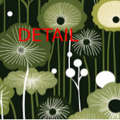 セージグリーンフローラオンブラック ポスター