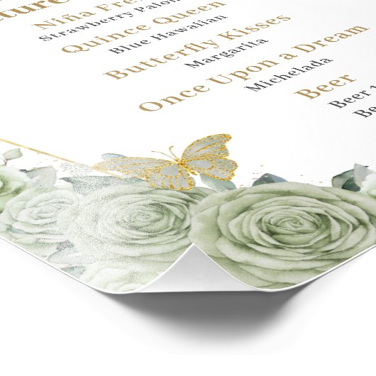 セージグリーンフローラキンセアニェラシグネチャーカクテル フォトプリント (角)