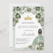 セージグリーンフローラキンセアニェラミスカインスアノス 招待状 (正面)