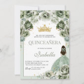 セージグリーンフローラキンセアニェラミスカインスアノス 招待状 (正面)