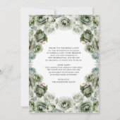 セージグリーンフローラキンセアニェラミスカインスアノス 招待状 (裏面)