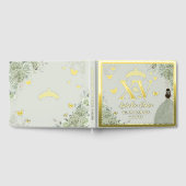 セージグリーンフローラキンセアニラクリン15 XV金ゴールド ゲストブック (全面)