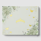 セージグリーンフローラキンセアニラクリン15 XV金ゴールド ゲストブック (裏面)