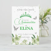 セージグリーンフローラクラウンチョウチョウQuinceanera セーブザデート (スタンド正面)