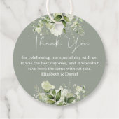 セージグリーンフローラグリーンありがとうござ結婚う フェイバータグ (裏面)