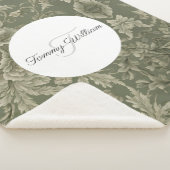 セージグリーンフローラシェラエレガントパブランケット シェルパブランケット (3/4)