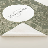 セージグリーンフローラシェラエレガントパブランケット シェルパブランケット (3/4)