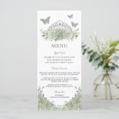 セージグリーンフローラシルバーキンセアニェラ誕生日メニュー プログラム (スタンド正面)