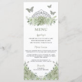 セージグリーンフローラシルバーキンセアニェラ誕生日メニュー プログラム (正面)