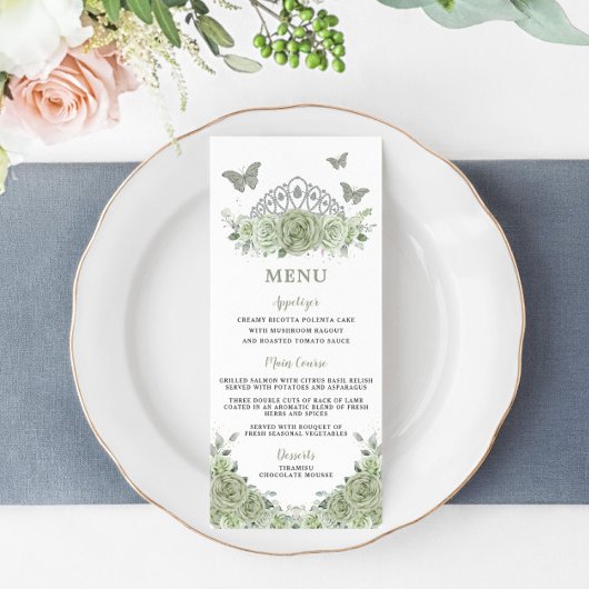 セージグリーンフローラシルバーキンセアニェラ誕生日メニュー プログラム