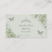 セージグリーンフローラシルバーキンセニェラ披露宴 エンクロージャーカード (裏面)