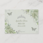 セージグリーンフローラシルバーキンセニェラ披露宴 エンクロージャーカード (裏面)