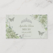 セージグリーンフローラシルバーキンセニェラ披露宴 エンクロージャーカード (裏面)