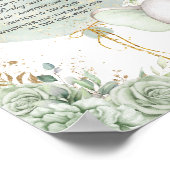 セージグリーンフローラゾウ言わないベビーゲーム ポスター (角)