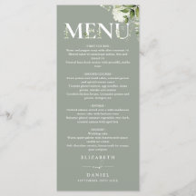 セージグリーンフローラタイポグラフィモノグラム結婚ズ