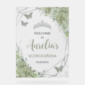 セージグリーンフローラバタフライキンセニェラXVへようこそ アクリルサイン (正面)