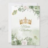 セージグリーンフローラバタフライプリンセスミクリン 招待状 (裏面)