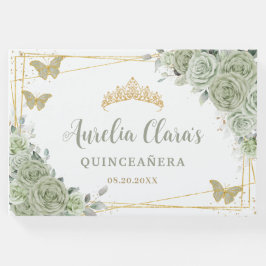 セージグリーンフローラバターフリーズ金ゴールドキンセアニラ ゲストブック