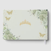 セージグリーンフローラバターフリーズ金ゴールドキンセアニラ ゲストブック (裏面)