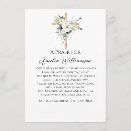 セージグリーンフローラバプテスマ エンクロージャーカード