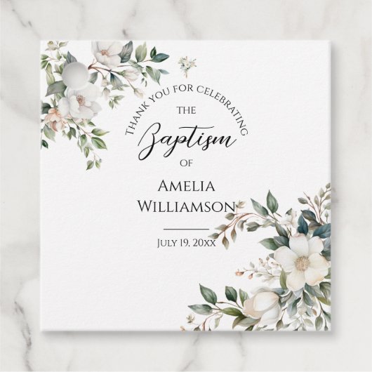 セージグリーンフローラバプテスマ フェイバータグ (正面)