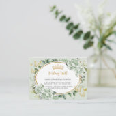 セージグリーンフローラフラワーズバタフライキンセアニラ エンクロージャーカード (スタンド正面)