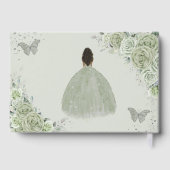 セージグリーンフローラブラウンガールプリンセスキンセアニラ ゲストブック (裏面)