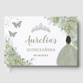 セージグリーンフローラブラウンガールプリンセスキンセアニラ ゲストブック (正面)