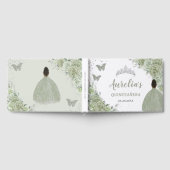 セージグリーンフローラブラウンガールプリンセスキンセアニラ ゲストブック (全面)