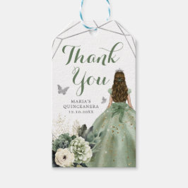 セージグリーンフローラプリンセスキンセアニラサンキュー ギフトタグ