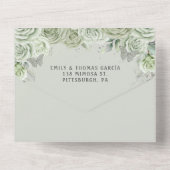 セージグリーンフローラプリンセス15シルバーキンセアニェラ オールインワン招待状 (裏面)