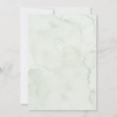 セージグリーンフローラベビーシャワーティーパーティの招待状 招待状 (裏面)