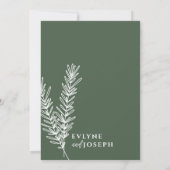 セージグリーンフローラボホボタニカルモダンズ結婚 招待状 (裏面)