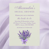 セージグリーンフローラボーラベンダーブライダルシャワー 招待状