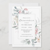 セージグリーンフローラモダンクインセニェラ 招待状 (正面)