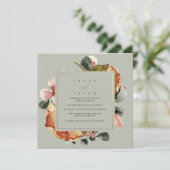 セージグリーンフローラ庭園の結婚式 招待状 (スタンド正面)