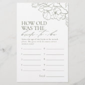 セージグリーンフローラ新婦の試合は何歳だった (正面)