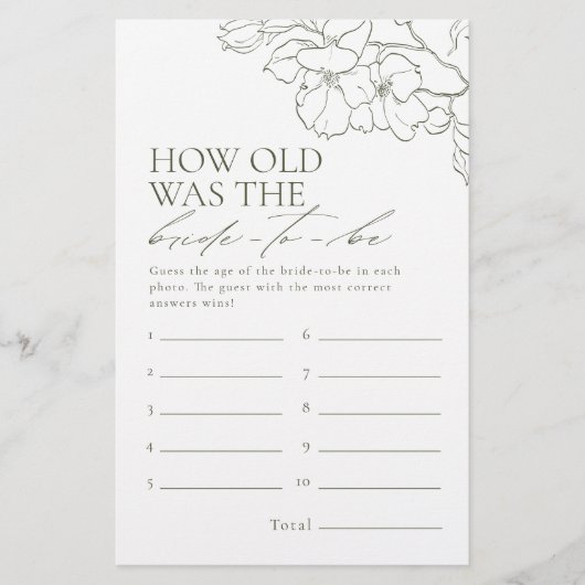 セージグリーンフローラ新婦の試合は何歳だった (正面)