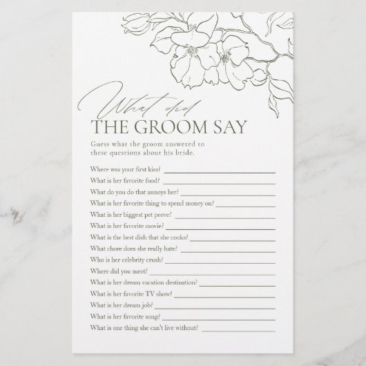 セージグリーンフローラ新郎は何と言った (正面)