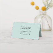 セージグリーンフローラ結婚ズラグジュアリー プレイスカード (裏面)