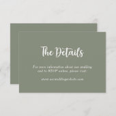 セージグリーンフローラ結婚植物学名 エンクロージャーカード (正面/裏面)