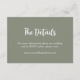 セージグリーンフローラ結婚植物学名 エンクロージャーカード