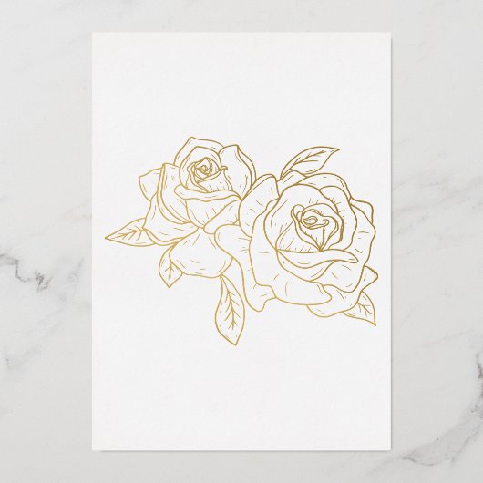 セージグリーンフローラ蝶の誕生日の招待状 箔招待状 (裏面)