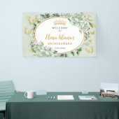 セージグリーンフローラ蝶キンセアニラウェルカム 横断幕 (トレードショー)