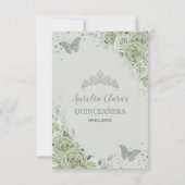 セージグリーンフローラ蝶キンセアニラスウィート16 サンキューカード (裏面)