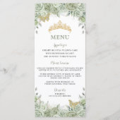 セージグリーンフローラ金ゴールドキンセアニェラ誕生日メニュー プログラム (正面)